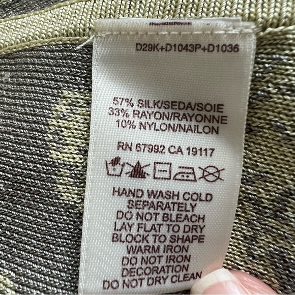 Sigrid Olsen Floral Open Cardigan Silk Blend Beaded Preppy Feminine Multi XL - Picture 9 of 10